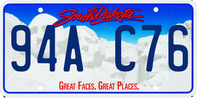 SD license plate 94AC76