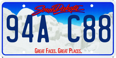 SD license plate 94AC88