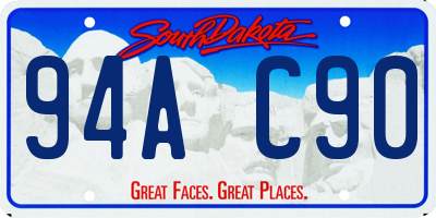 SD license plate 94AC90