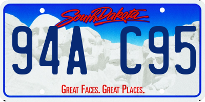 SD license plate 94AC95