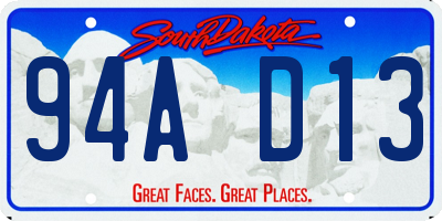 SD license plate 94AD13