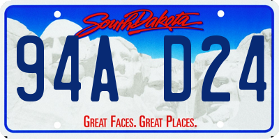 SD license plate 94AD24