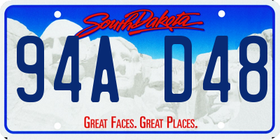 SD license plate 94AD48