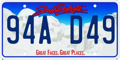 SD license plate 94AD49