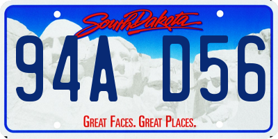 SD license plate 94AD56