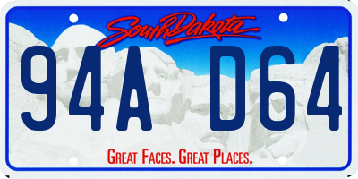 SD license plate 94AD64