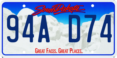 SD license plate 94AD74