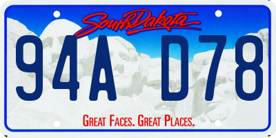 SD license plate 94AD78