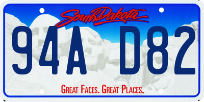 SD license plate 94AD82