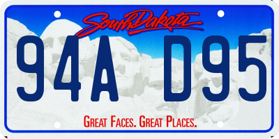 SD license plate 94AD95