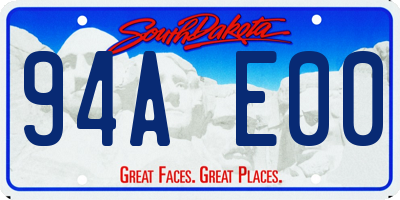 SD license plate 94AE00