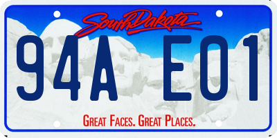 SD license plate 94AE01