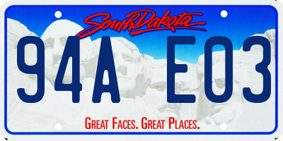 SD license plate 94AE03