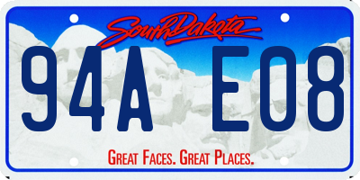 SD license plate 94AE08