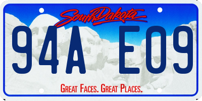 SD license plate 94AE09