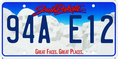 SD license plate 94AE12