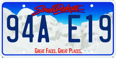 SD license plate 94AE19