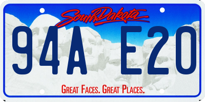 SD license plate 94AE20