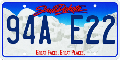 SD license plate 94AE22