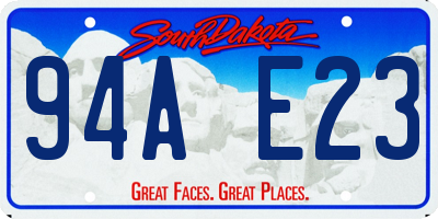 SD license plate 94AE23