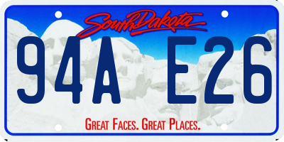 SD license plate 94AE26