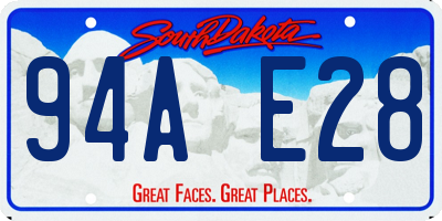 SD license plate 94AE28