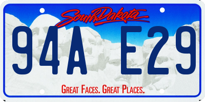 SD license plate 94AE29