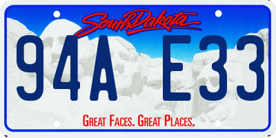 SD license plate 94AE33