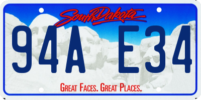 SD license plate 94AE34