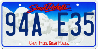 SD license plate 94AE35