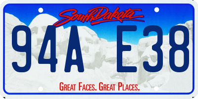 SD license plate 94AE38