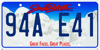 SD license plate 94AE41