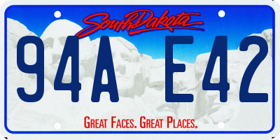 SD license plate 94AE42