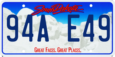 SD license plate 94AE49