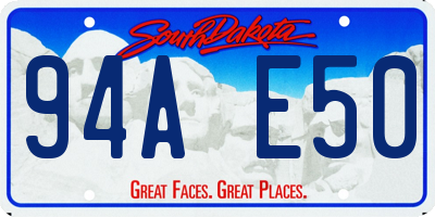SD license plate 94AE50
