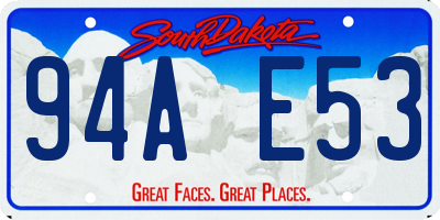 SD license plate 94AE53
