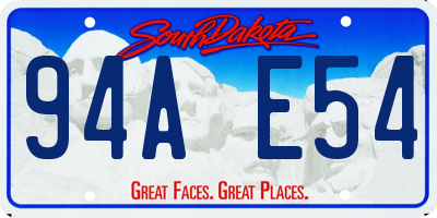 SD license plate 94AE54