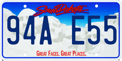 SD license plate 94AE55