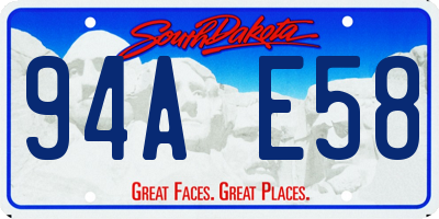 SD license plate 94AE58