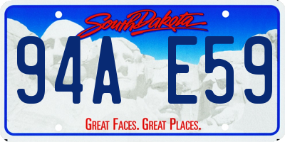 SD license plate 94AE59