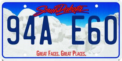 SD license plate 94AE60