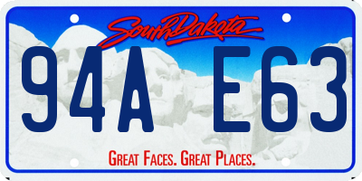 SD license plate 94AE63