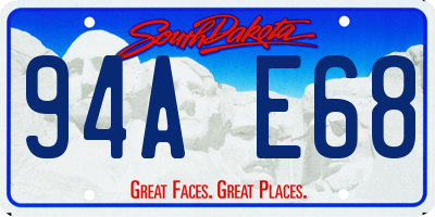 SD license plate 94AE68