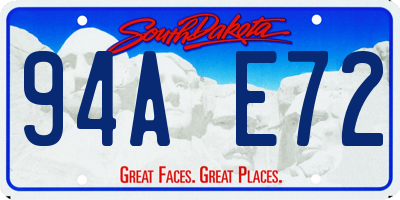SD license plate 94AE72