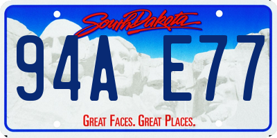 SD license plate 94AE77
