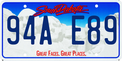 SD license plate 94AE89