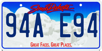 SD license plate 94AE94