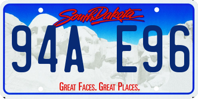 SD license plate 94AE96