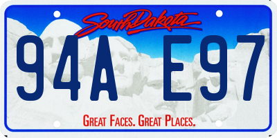 SD license plate 94AE97