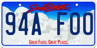 SD license plate 94AF00